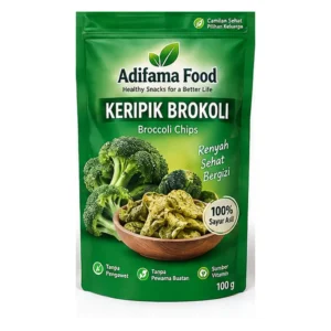 Keripik Brokoli Adifama Food – Pilihan 50 g, 100 g, 150 g & 250 g