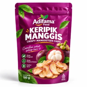 Keripik Manggis Adifama Food – Pilihan 50 g, 100 g, 150 g, 250 g & 500 g