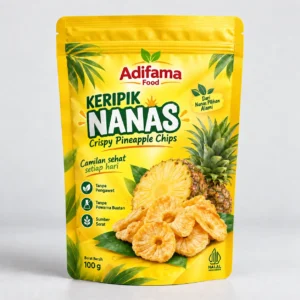 Keripik Nanas Adifama Food – Pilihan 50 g, 100 g, 250 g & 500 g